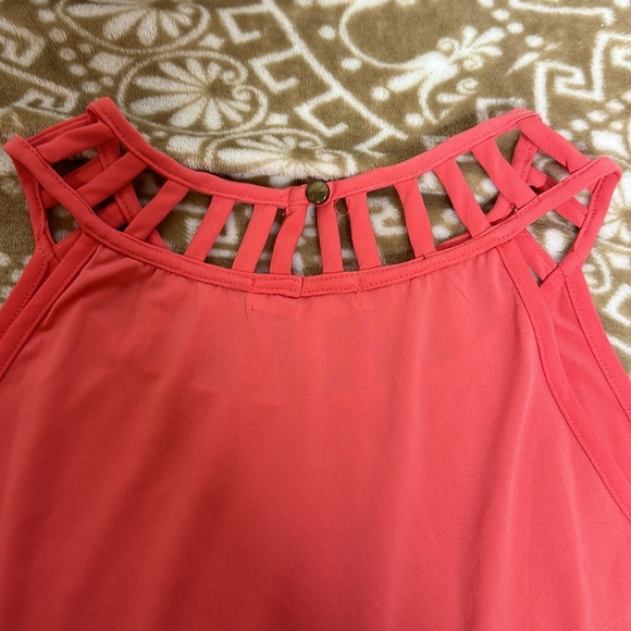 Faith and Joy Sleeveless Melon Colored Top Sz L - Picture 8 of 8